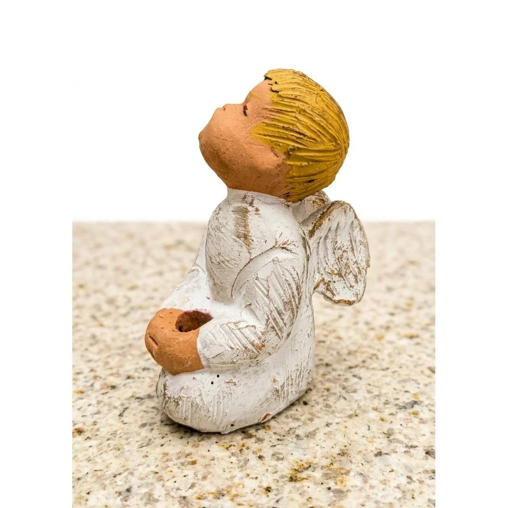 Vintage Jullar Terra Cotta Angel Figurines / Candle Holders, 4.5-6